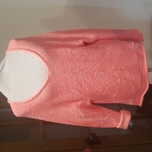 Free People Women's V-Neck tunic Sweater Neon Flamingo Pink Size XS
